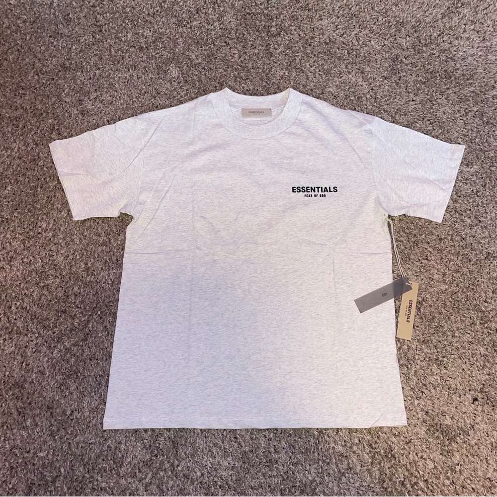 Essentials Gray Short Sleeve Tee Sizes Medium and Large